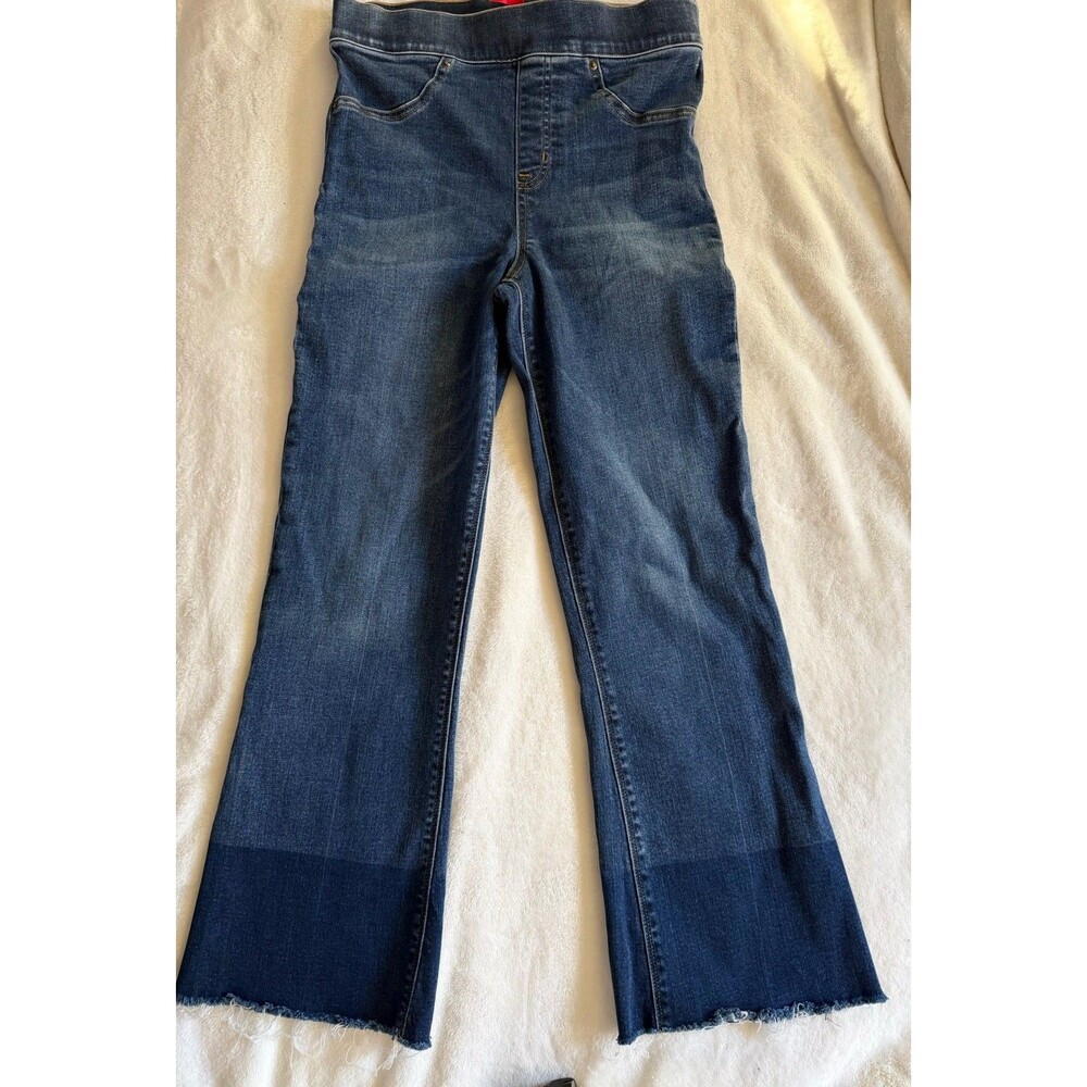 SPANX SPANXsculpt Slim High Rise Pull-On Stretch Bootcut Blue Denim Jeans S